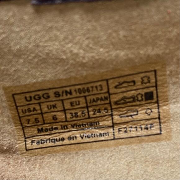 Ugg Women's Alloway Grey Suede Crystal Bow Bedazzled Ballet Flats Size 7.5 - Picture 2 of 9